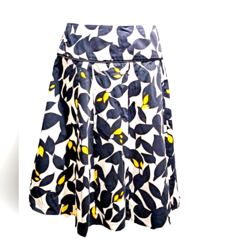 Vintage Y2K Frank Lyman Floral Contrast Flared Skirt Made In canada -6-